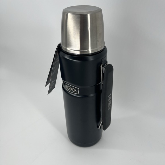 Thermos Stainless King Beverage Bottle 40oz Black NWT - Picture 3 of 11